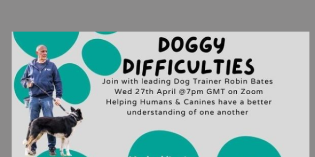 image of Robin Bates dog trainer and his dog with images dog paws listing common problems dog owners experience
